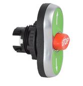 TRIPLE TOUCH NON-ILLUMINATED UP-DOWN ARROWS WITH STOP PUSHBUTTONS GREEN-RED-GREEN 22mm BACO